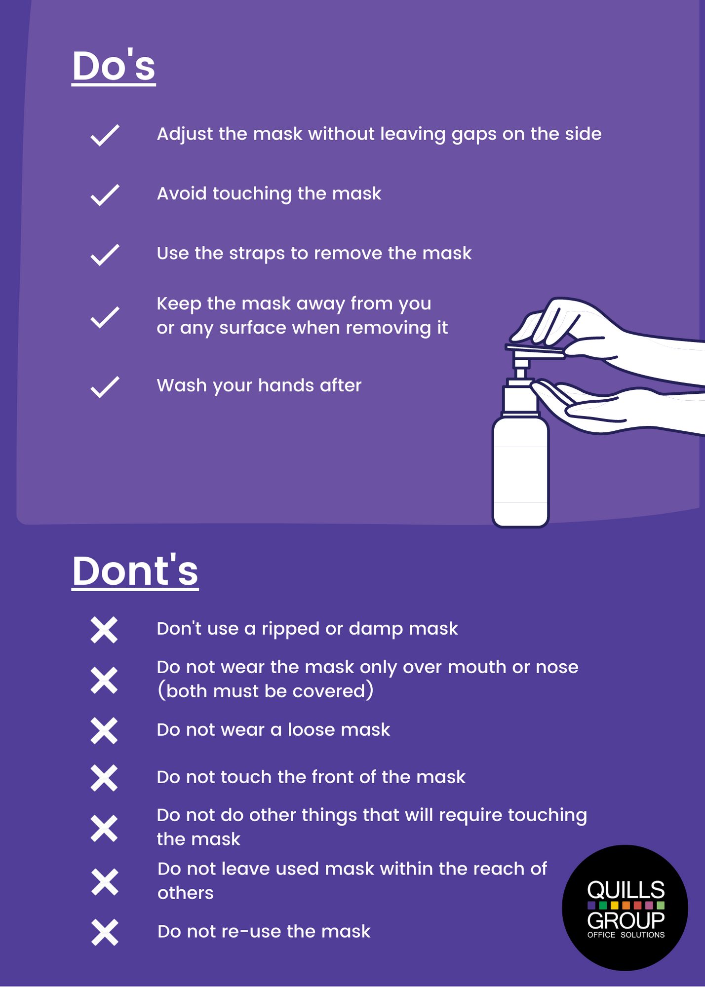 How to safely wear a mask infographic 2
