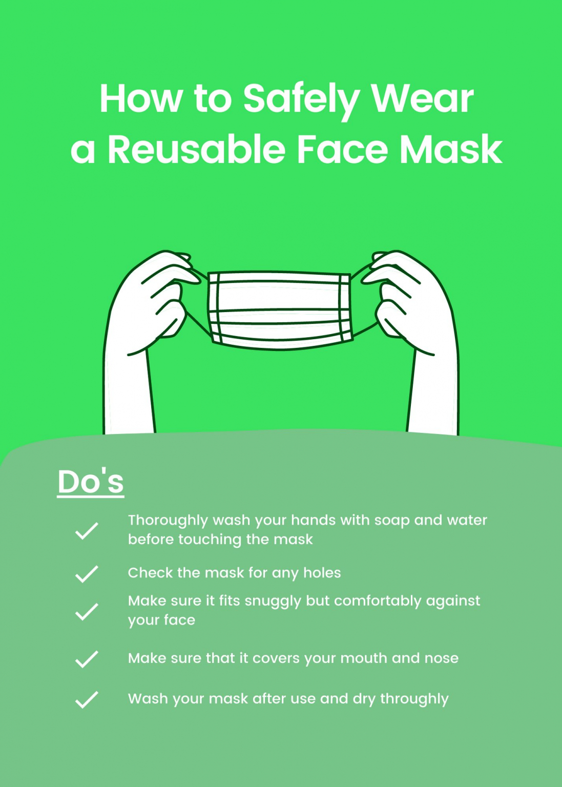 How to safely wear a reusable face mask Quills UK