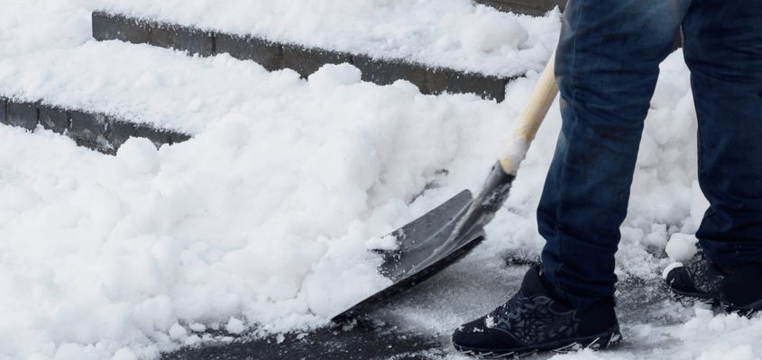 Facilities Management removing snow and ice